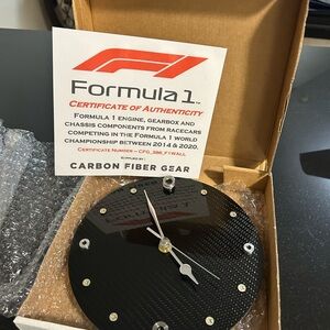 Formula 1 Carbon Fiber Wall Clock